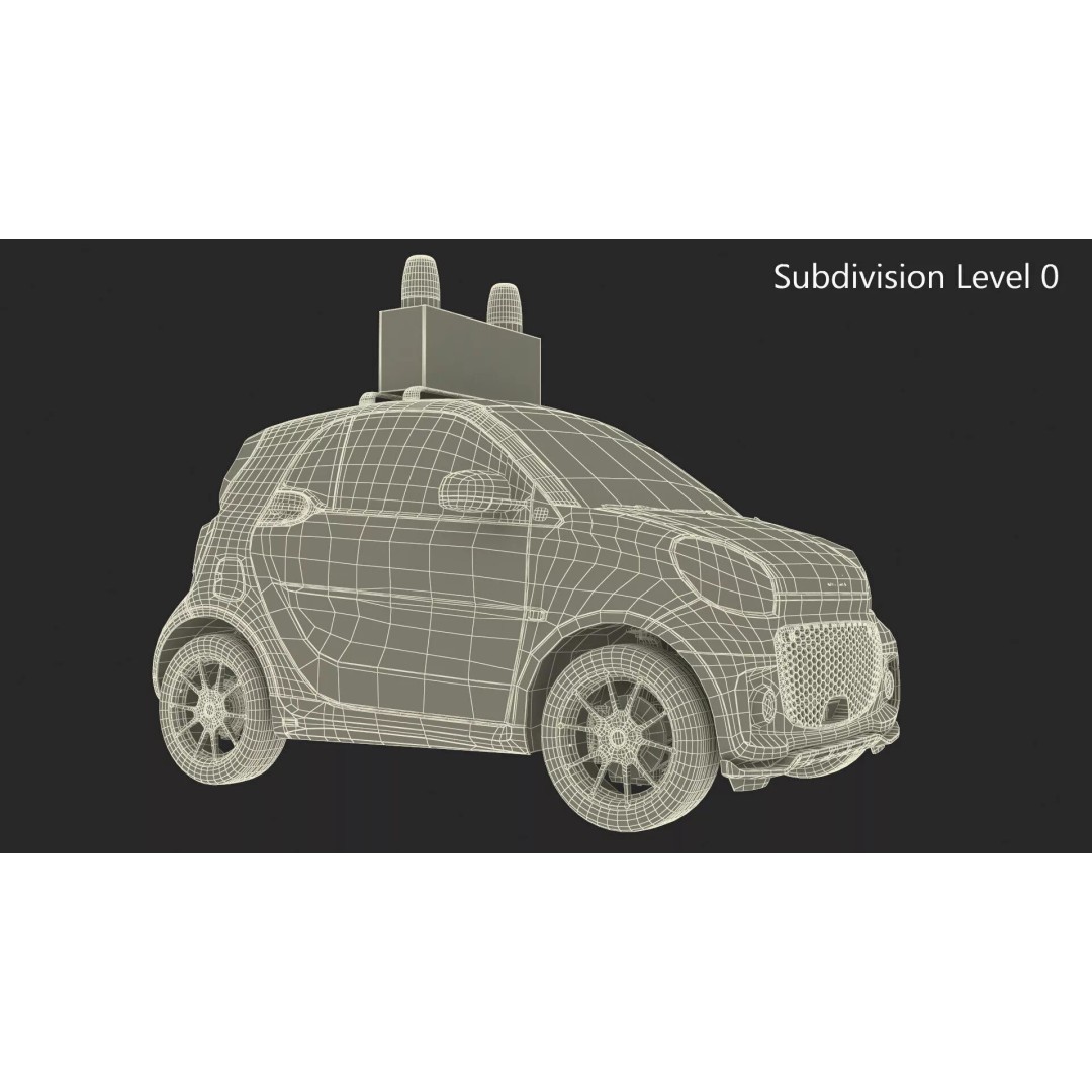 Smart Car Follow Me 3D Model – Simplified Airport Vehicle, PBR Textures - View 16