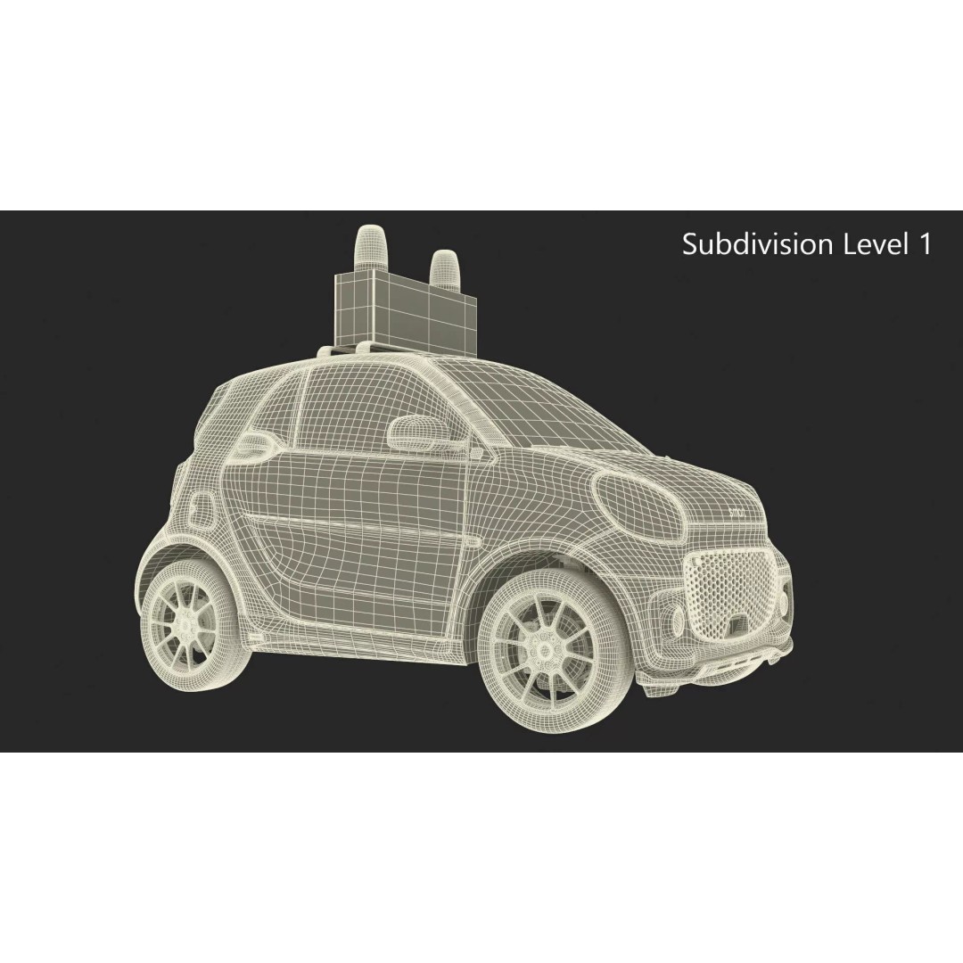 Smart Car Follow Me 3D Model – Simplified Airport Vehicle, PBR Textures - View 17