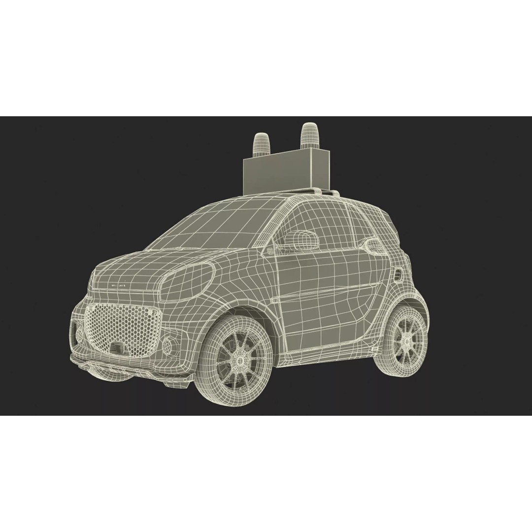 Smart Car Follow Me 3D Model – Simplified Airport Vehicle, PBR Textures - View 25