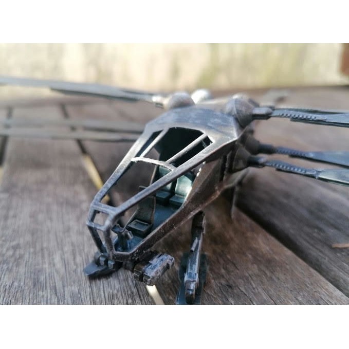Ornithopter 3D Model – Low Poly Sci-Fi Aircraft, FBX, PBR Textures - View 24