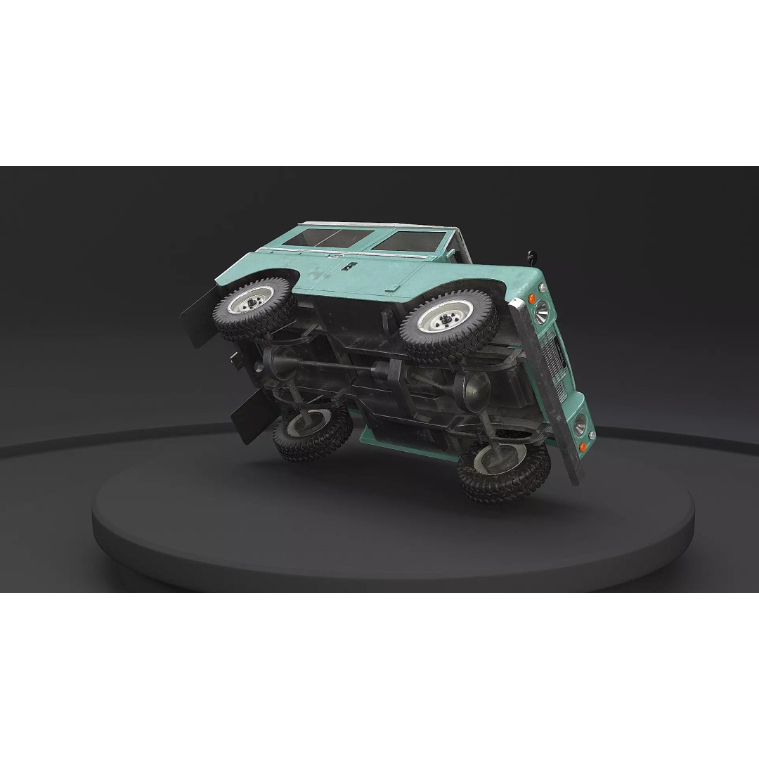 Land Rover Series III Short Wheelbase 3D Model – Classic SUV, PBR Textures, FBX - View 14