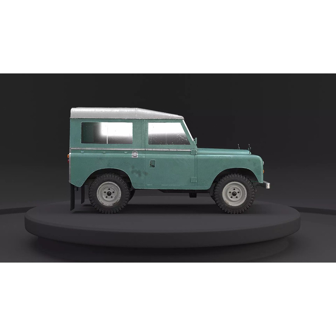 Land Rover Series III Short Wheelbase 3D Model – Classic SUV, PBR Textures, FBX - View 4
