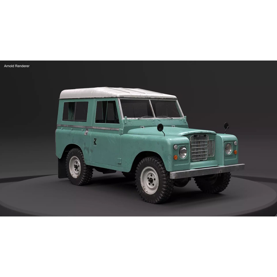 Land Rover Series III Short Wheelbase 3D Model – Classic SUV, PBR Textures, FBX - View 9