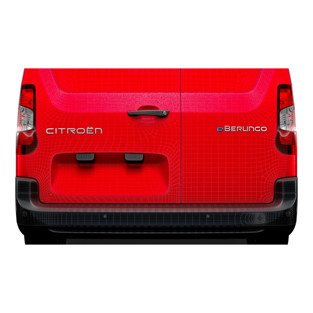 Citroen e Berlingo Van LWB 2024 3D Model – High Poly PBR Vehicle, FBX