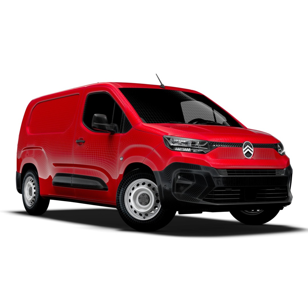Citroen e Berlingo Van LWB 2024 3D Model – High Poly PBR Vehicle, FBX - View 16