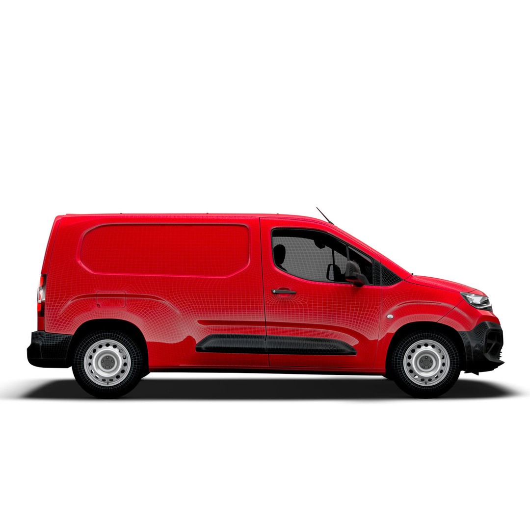Citroen e Berlingo Van LWB 2024 3D Model – High Poly PBR Vehicle, FBX - View 17