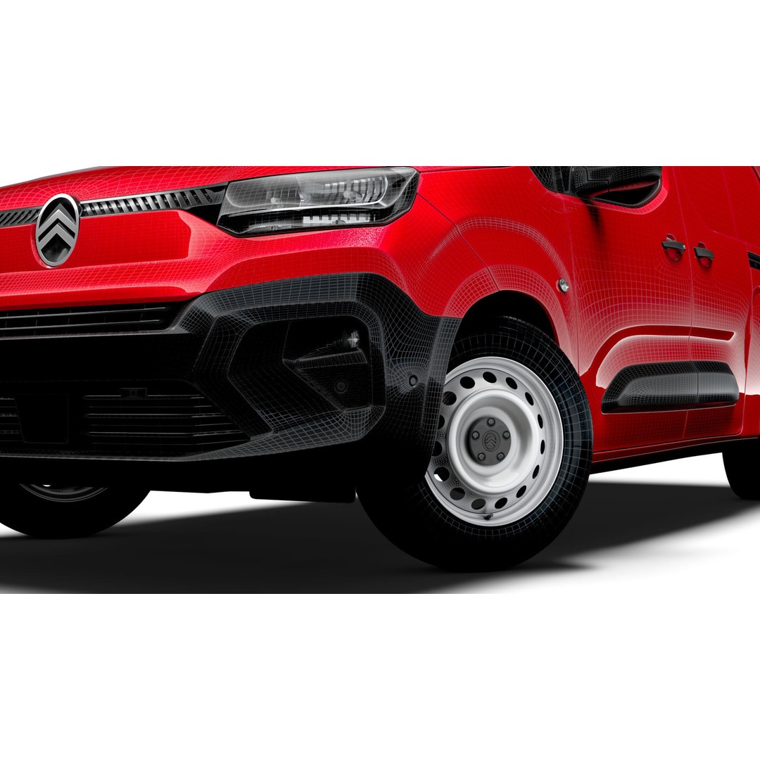Citroen e Berlingo Van LWB 2024 3D Model – High Poly PBR Vehicle, FBX - View 19