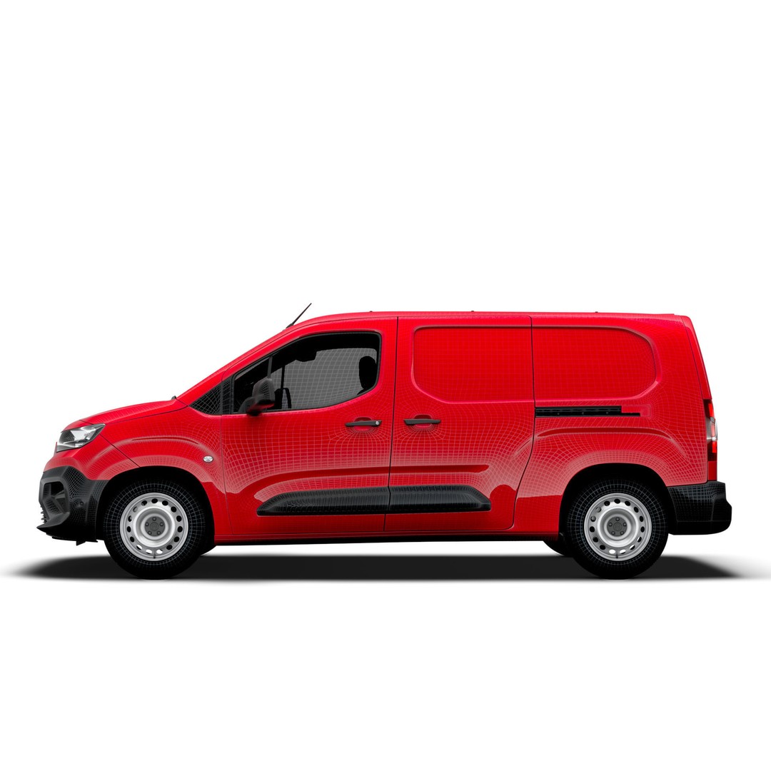 Citroen e Berlingo Van LWB 2024 3D Model – High Poly PBR Vehicle, FBX - View 20