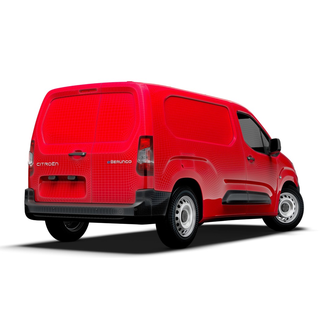 Citroen e Berlingo Van LWB 2024 3D Model – High Poly PBR Vehicle, FBX - View 21