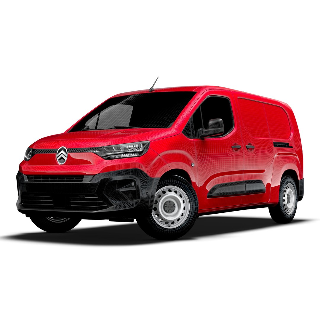 Citroen e Berlingo Van LWB 2024 3D Model – High Poly PBR Vehicle, FBX - View 24