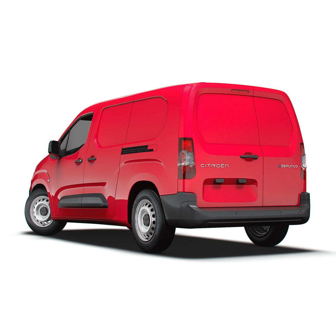 Citroen e Berlingo Van LWB 2024 3D Model – High Poly PBR Vehicle, FBX - View 4