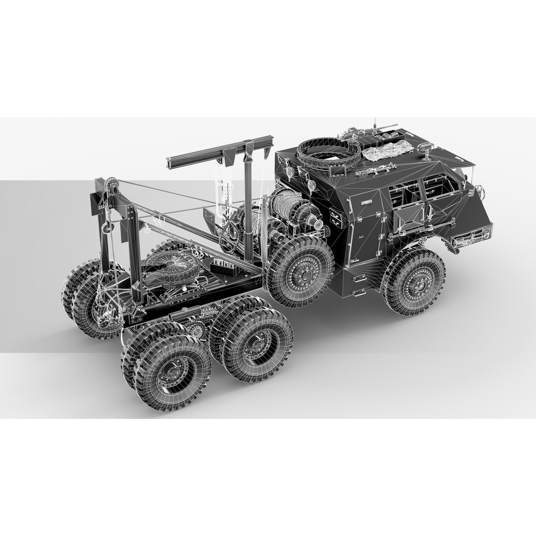 M25/M26 Dragon Wagon 3D Model – Low Poly WWII Tank Transporter, FBX - View 13