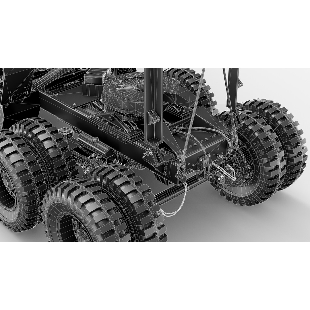 M25/M26 Dragon Wagon 3D Model – Low Poly WWII Tank Transporter, FBX - View 15