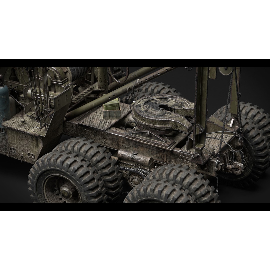M25/M26 Dragon Wagon 3D Model – Low Poly WWII Tank Transporter, FBX - View 6