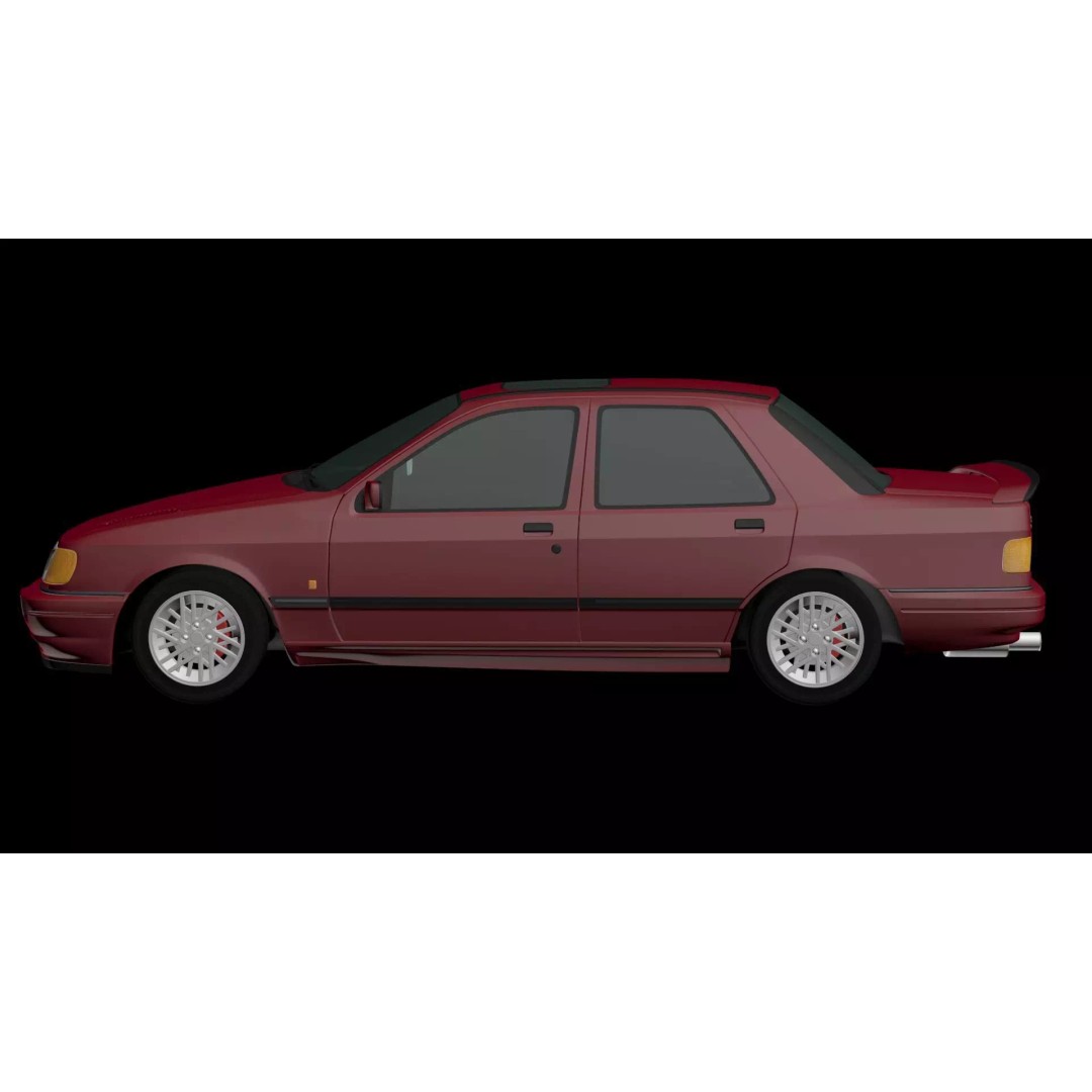 Sierra Sapphire RS Cosworth 3D Model – High Poly Game Asset, FBX & OBJ - View 10
