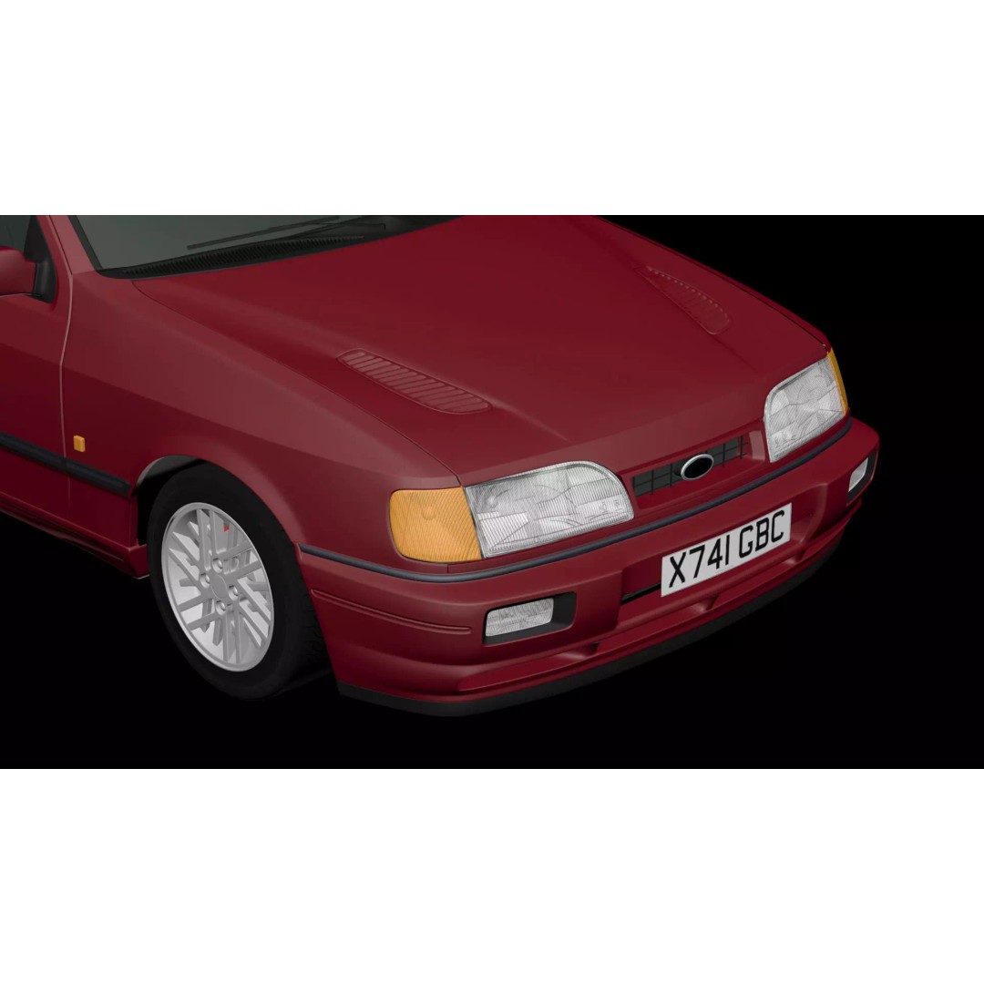 Sierra Sapphire RS Cosworth 3D Model – High Poly Game Asset, FBX & OBJ - View 14