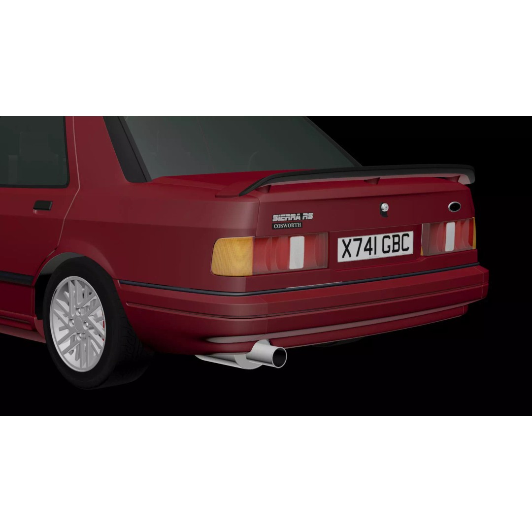 Sierra Sapphire RS Cosworth 3D Model – High Poly Game Asset, FBX & OBJ - View 15