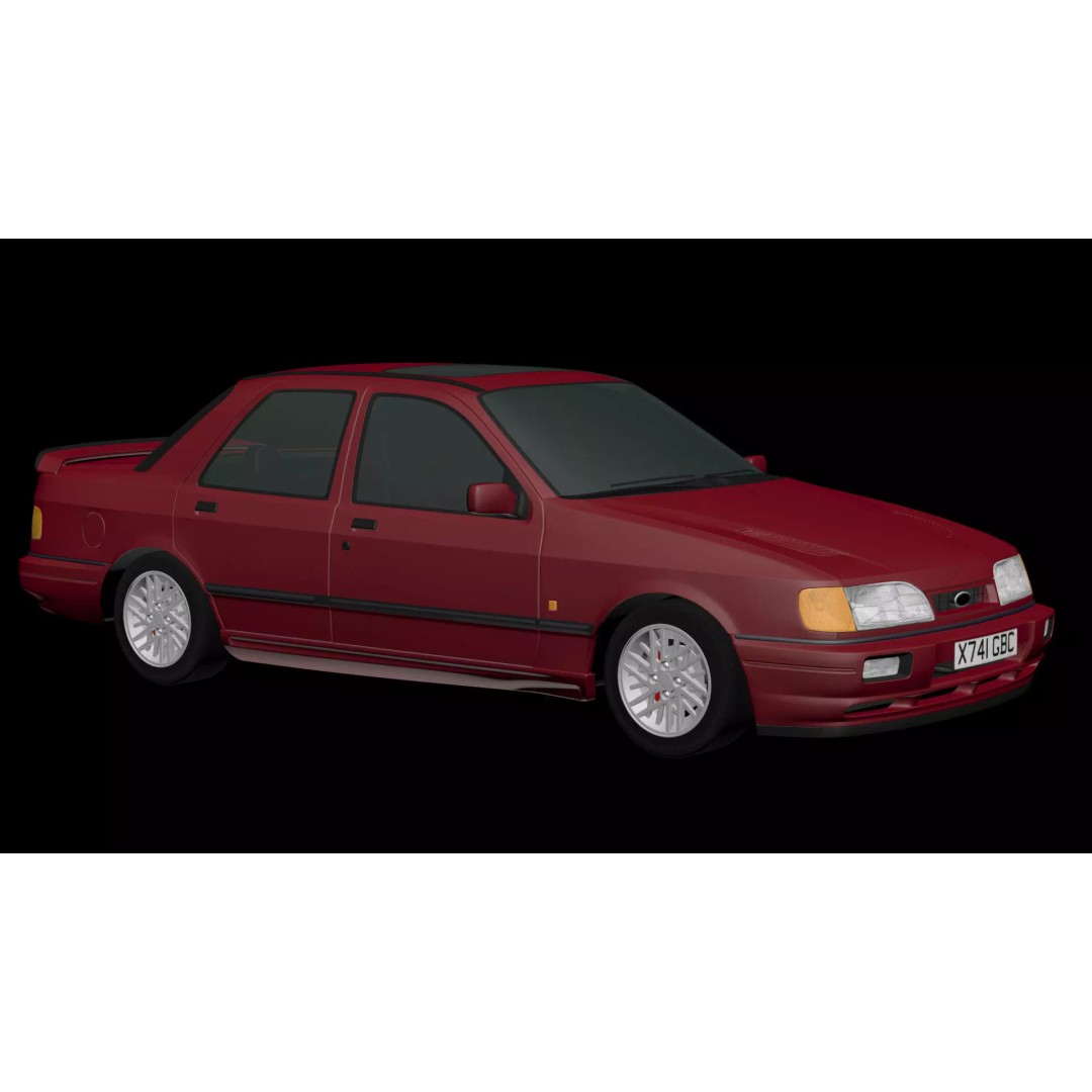 Sierra Sapphire RS Cosworth 3D Model – High Poly Game Asset, FBX & OBJ - View 9
