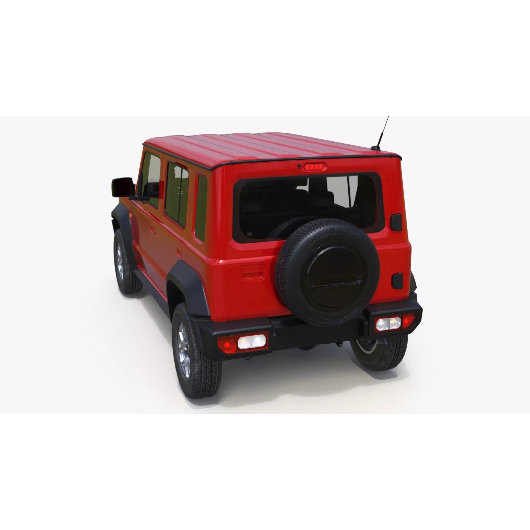 Modern All Wheel Drive Red SUV 3D Model – PBR Compact Off-Road Vehicle, FBX - View 17