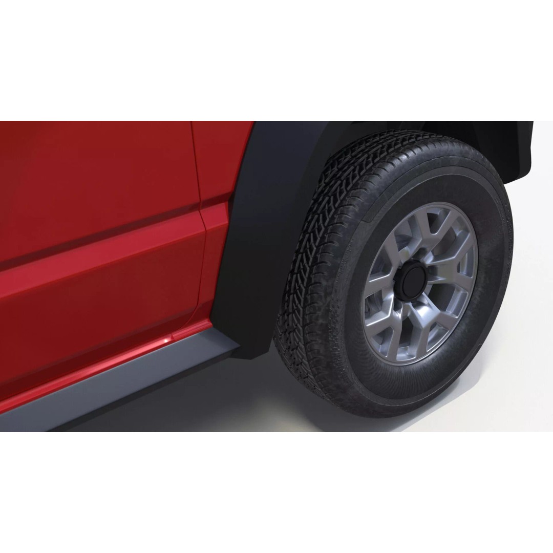 Modern All Wheel Drive Red SUV 3D Model – PBR Compact Off-Road Vehicle, FBX - View 18