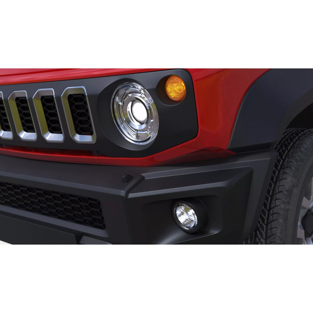Modern All Wheel Drive Red SUV 3D Model – PBR Compact Off-Road Vehicle, FBX - View 19