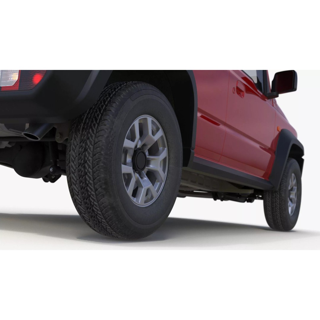 Modern All Wheel Drive Red SUV 3D Model – PBR Compact Off-Road Vehicle, FBX - View 21