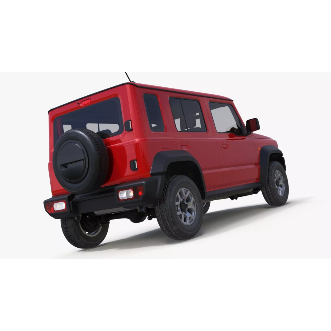 Modern All Wheel Drive Red SUV 3D Model – PBR Compact Off-Road Vehicle, FBX - View 25
