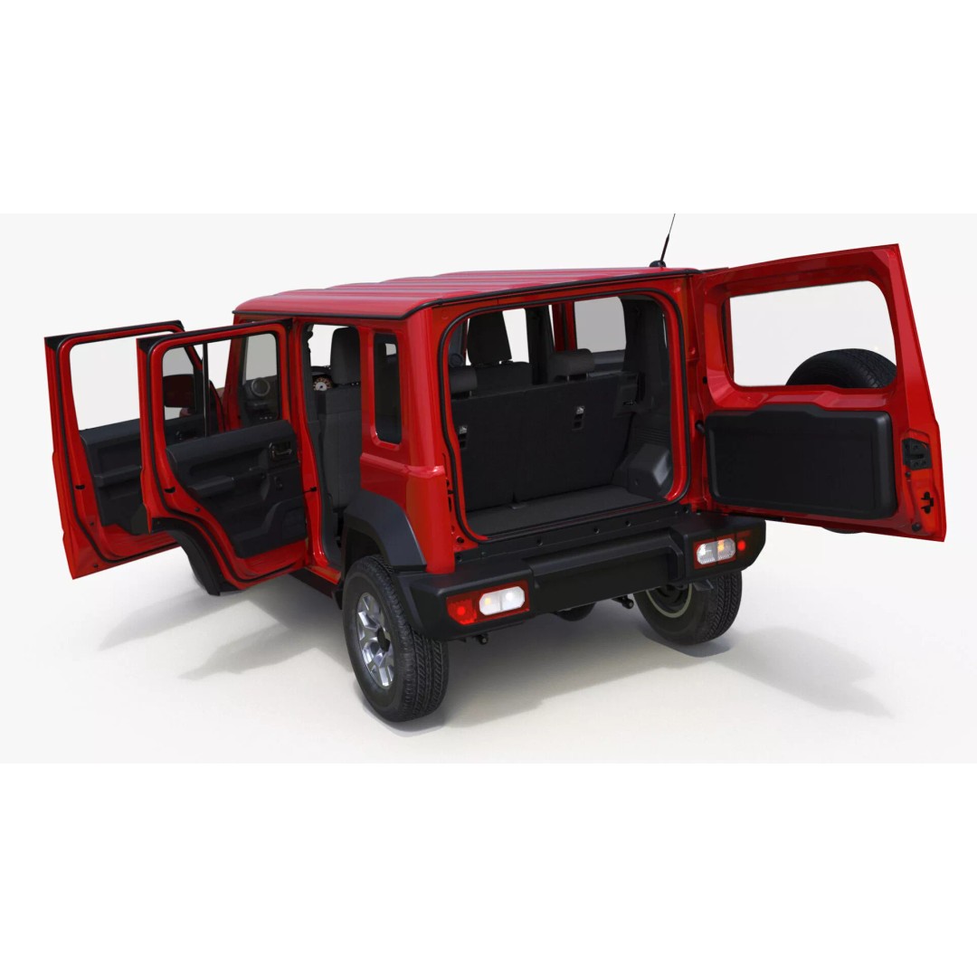 Modern All Wheel Drive Red SUV 3D Model – PBR Compact Off-Road Vehicle, FBX - View 26