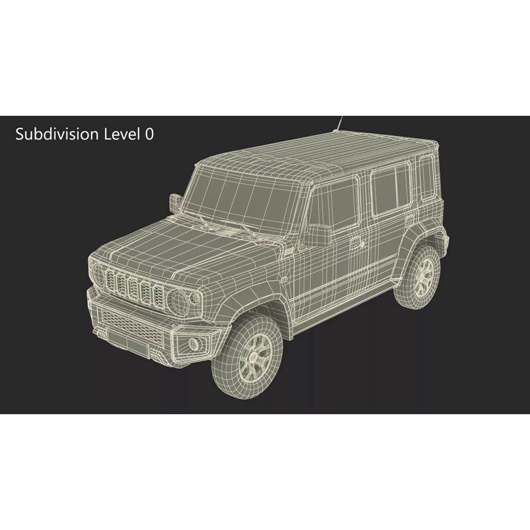 Modern All Wheel Drive Red SUV 3D Model – PBR Compact Off-Road Vehicle, FBX - View 30