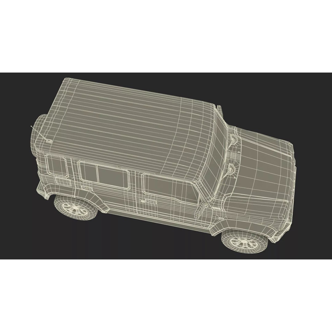 Modern All Wheel Drive Red SUV 3D Model – PBR Compact Off-Road Vehicle, FBX - View 36