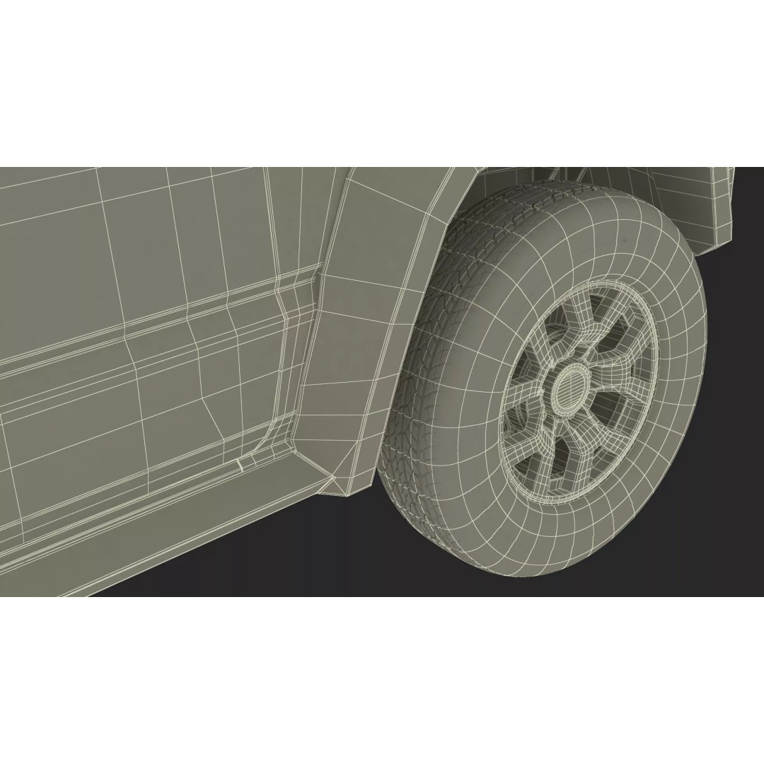 Modern All Wheel Drive Red SUV 3D Model – PBR Compact Off-Road Vehicle, FBX - View 40