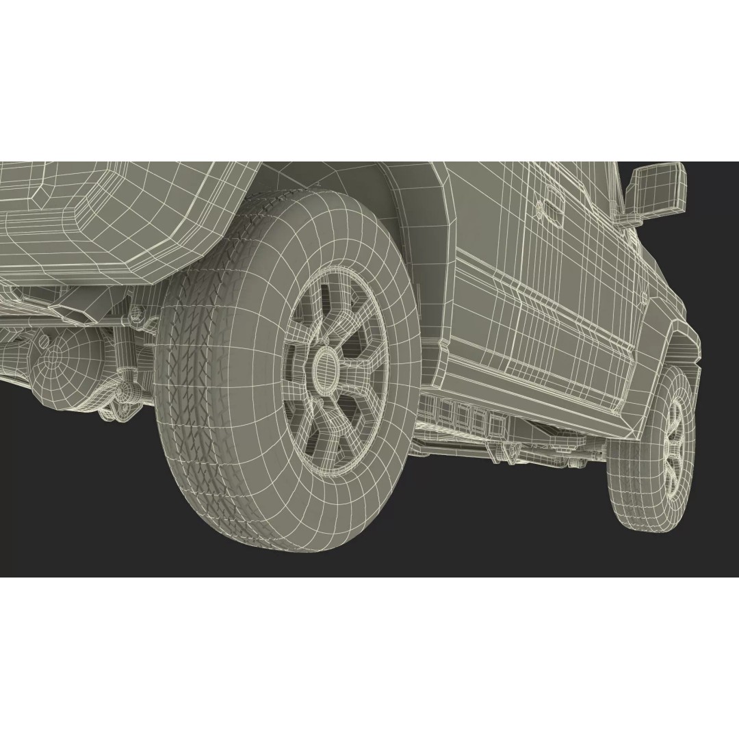 Modern All Wheel Drive Red SUV 3D Model – PBR Compact Off-Road Vehicle, FBX - View 43