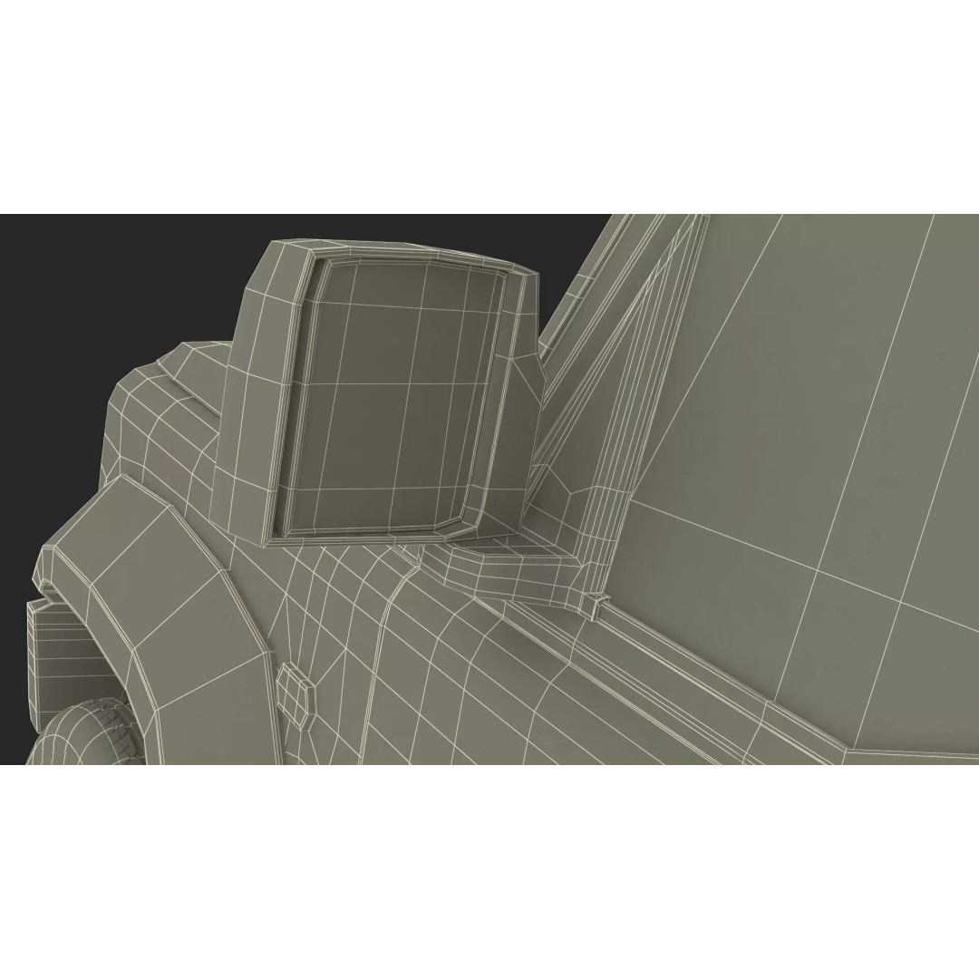 Modern All Wheel Drive Red SUV 3D Model – PBR Compact Off-Road Vehicle, FBX - View 44