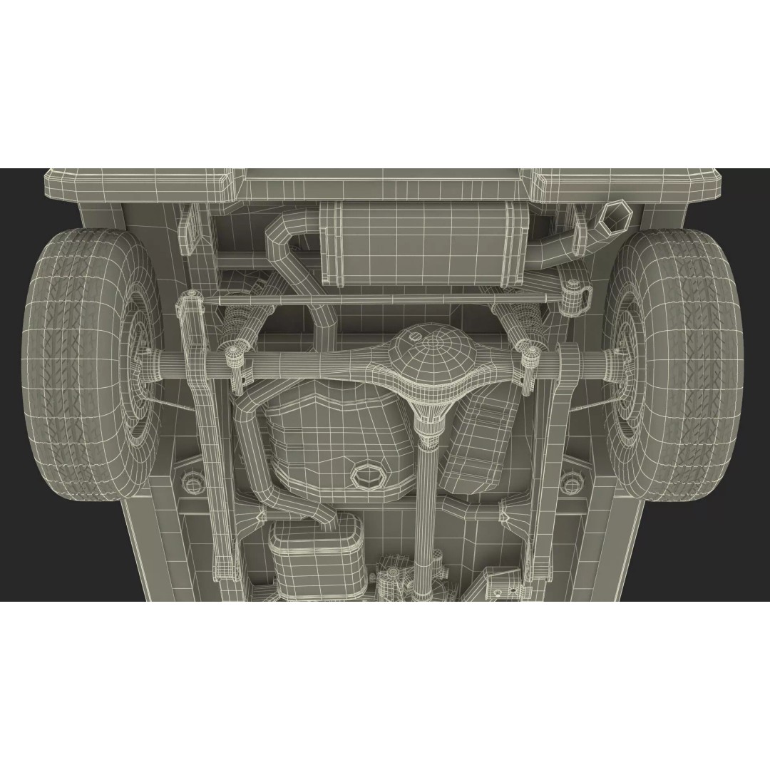 Modern All Wheel Drive Red SUV 3D Model – PBR Compact Off-Road Vehicle, FBX - View 46