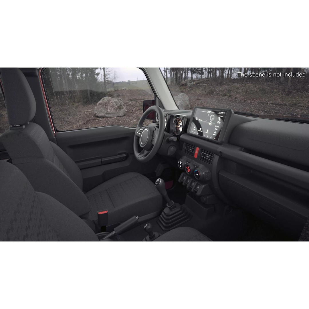 Modern All Wheel Drive Red SUV 3D Model – PBR Compact Off-Road Vehicle, FBX - View 7