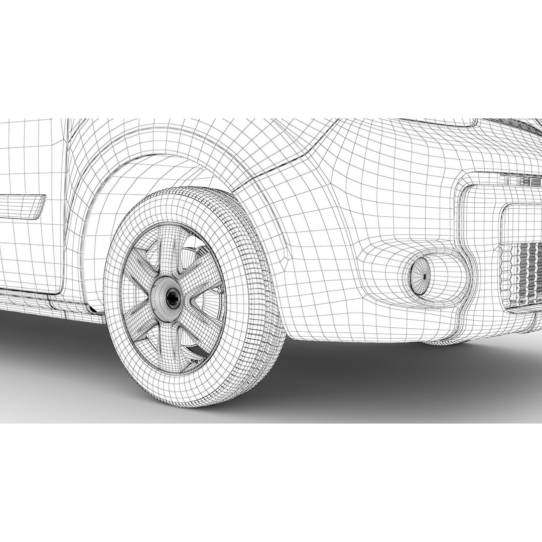 Nissan NV 250 Van L2 2020 3D Model – High Poly Vehicle for Animation, FBX, OBJ