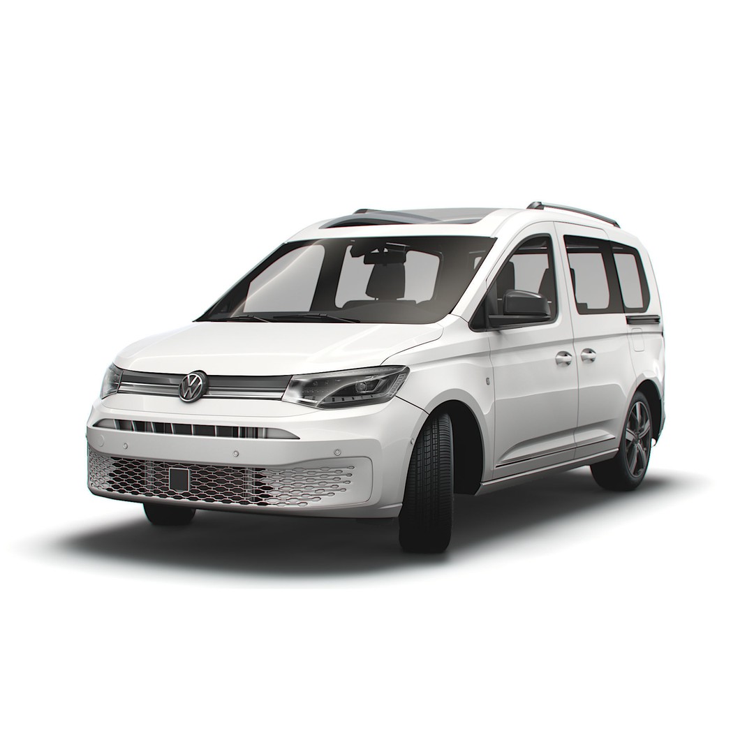 Volkswagen Caddy Life 2021 3D Model – High Poly Vehicle Asset, FBX, OBJ - View 10