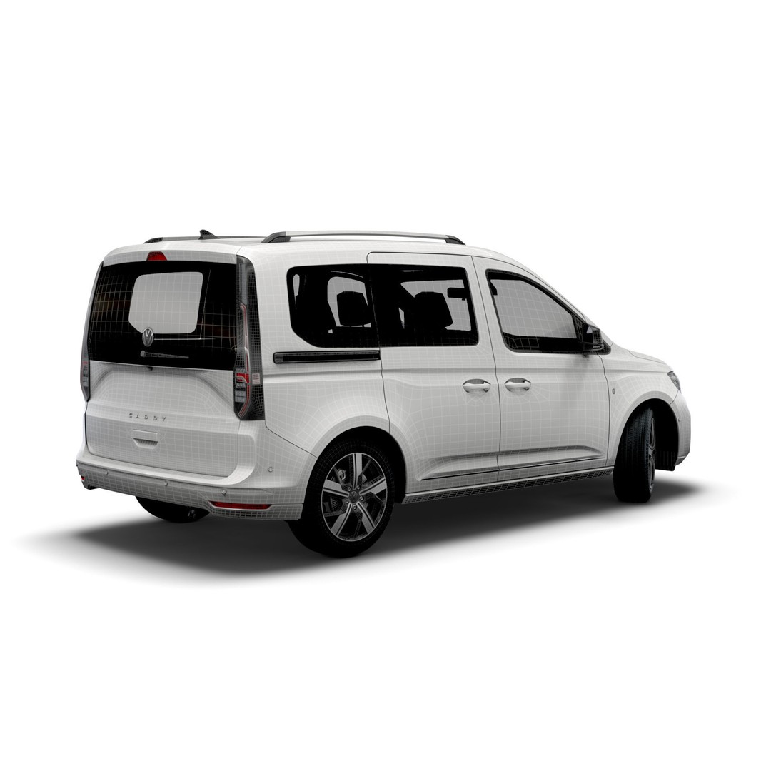Volkswagen Caddy Life 2021 3D Model – High Poly Vehicle Asset, FBX, OBJ - View 17
