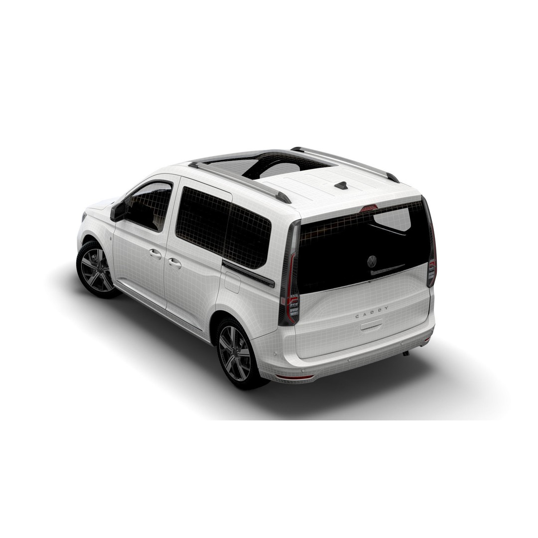 Volkswagen Caddy Life 2021 3D Model – High Poly Vehicle Asset, FBX, OBJ - View 18