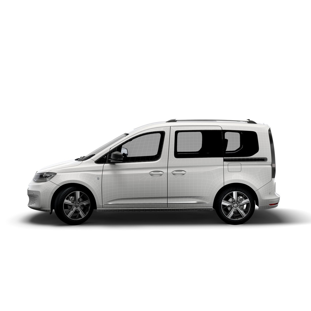 Volkswagen Caddy Life 2021 3D Model – High Poly Vehicle Asset, FBX, OBJ - View 19