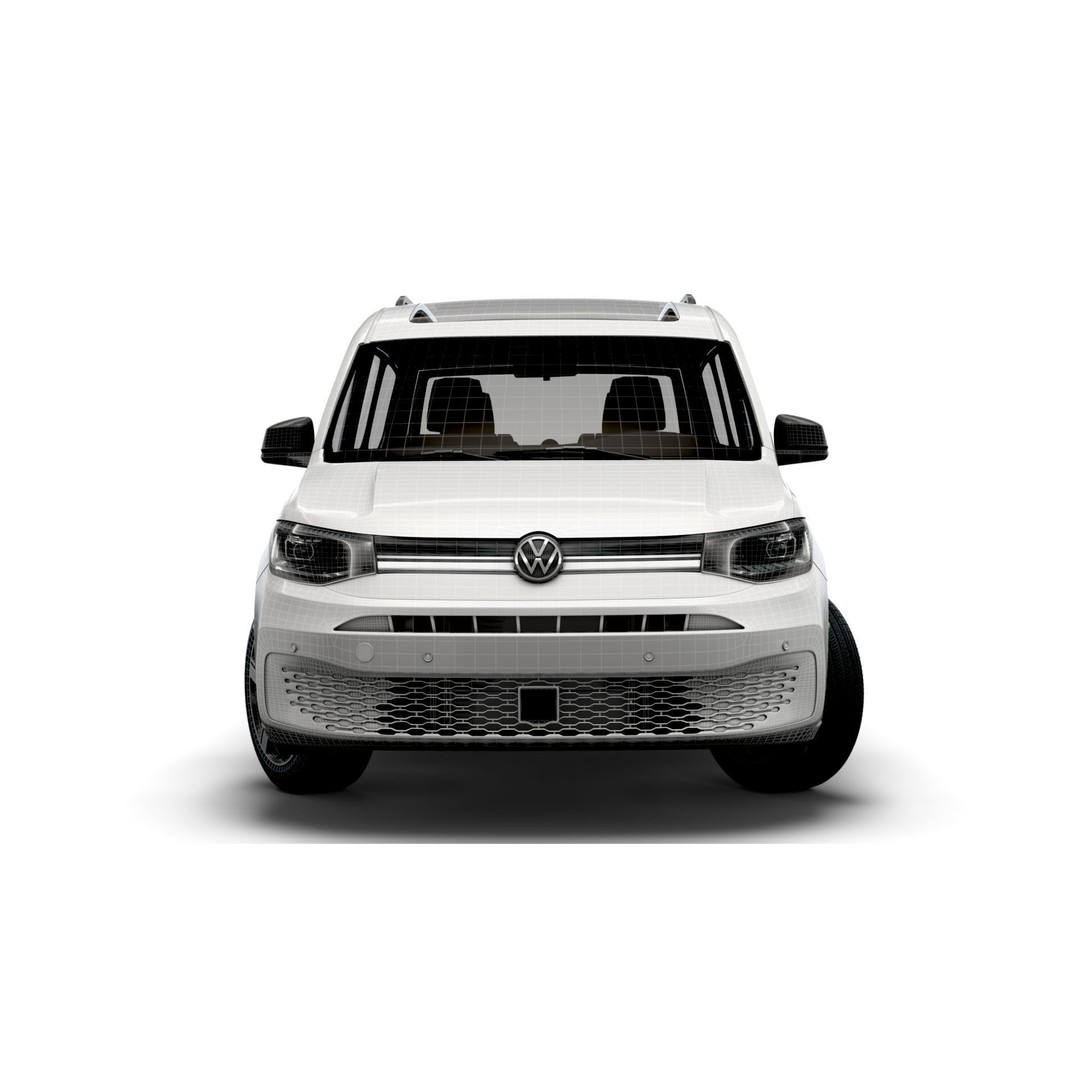 Volkswagen Caddy Life 2021 3D Model – High Poly Vehicle Asset, FBX, OBJ - View 21