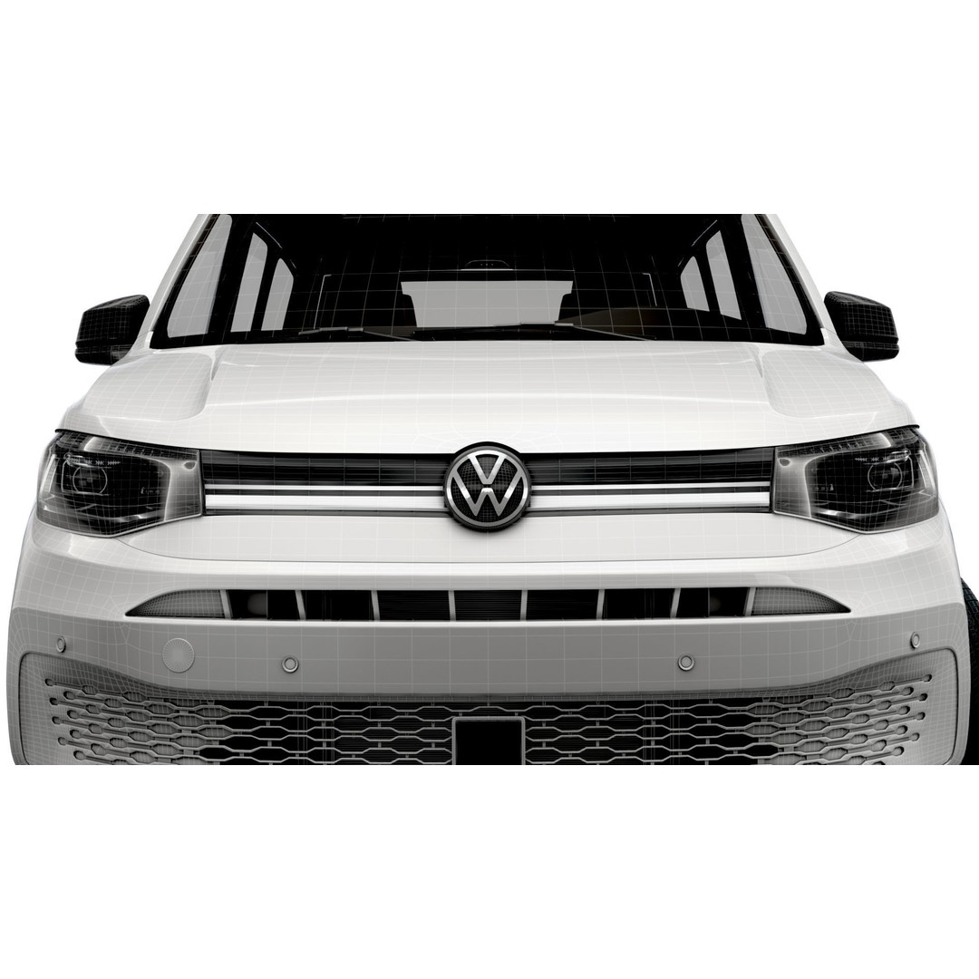 Volkswagen Caddy Life 2021 3D Model – High Poly Vehicle Asset, FBX, OBJ - View 22