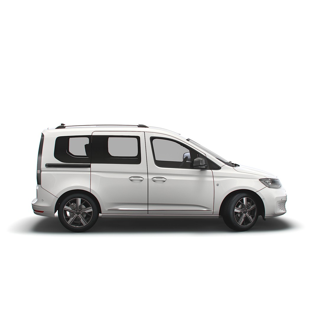 Volkswagen Caddy Life 2021 3D Model – High Poly Vehicle Asset, FBX, OBJ - View 3