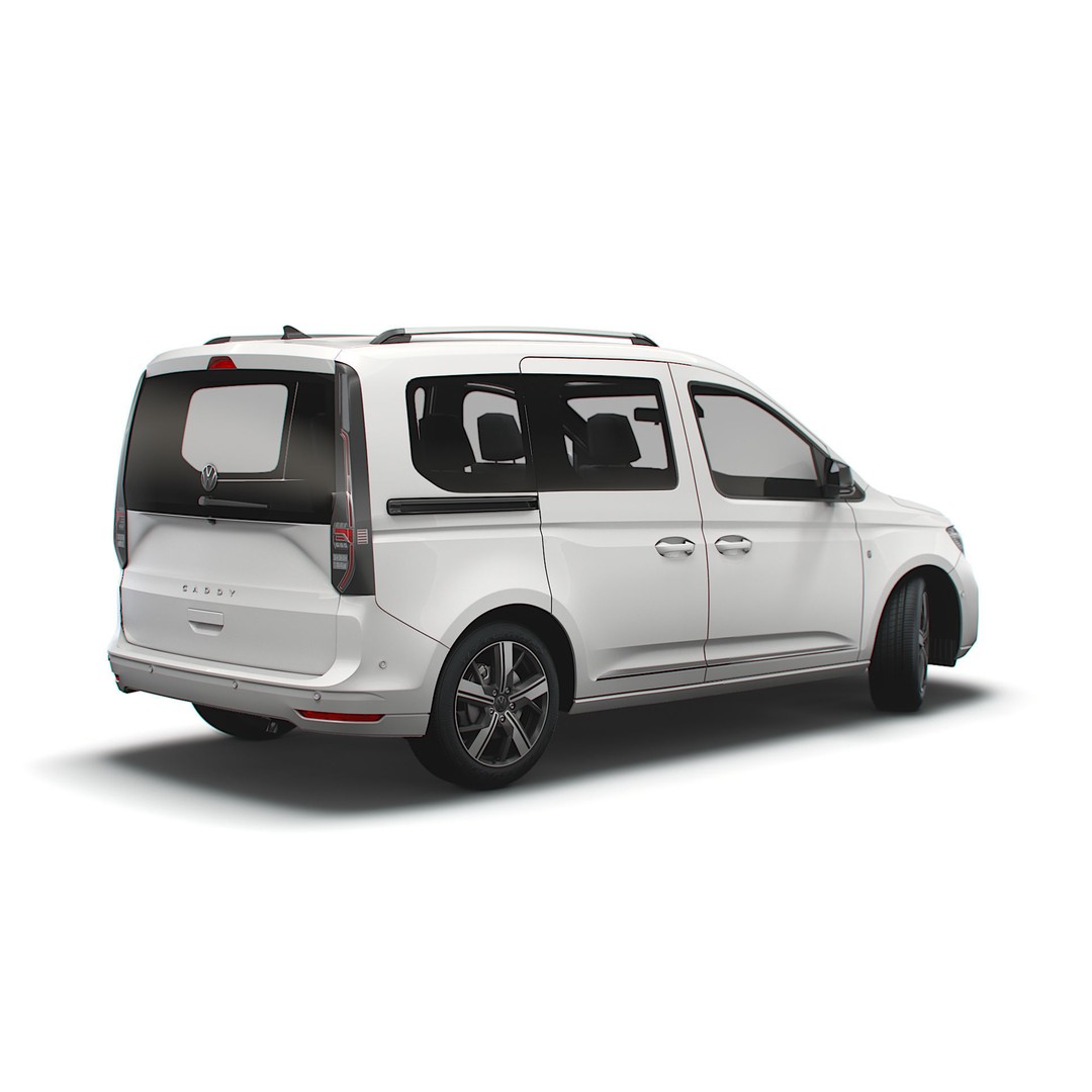 Volkswagen Caddy Life 2021 3D Model – High Poly Vehicle Asset, FBX, OBJ - View 4
