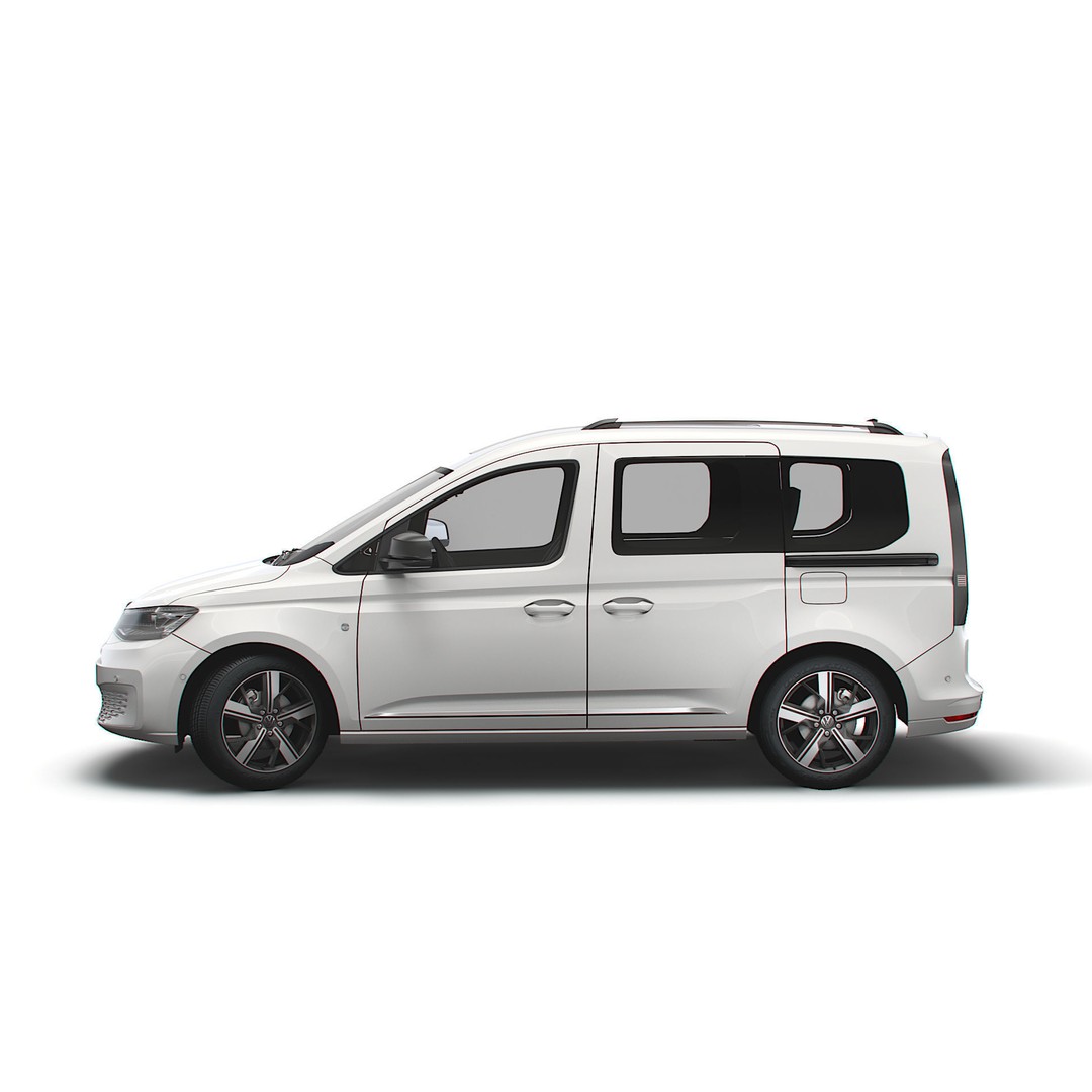 Volkswagen Caddy Life 2021 3D Model – High Poly Vehicle Asset, FBX, OBJ - View 6