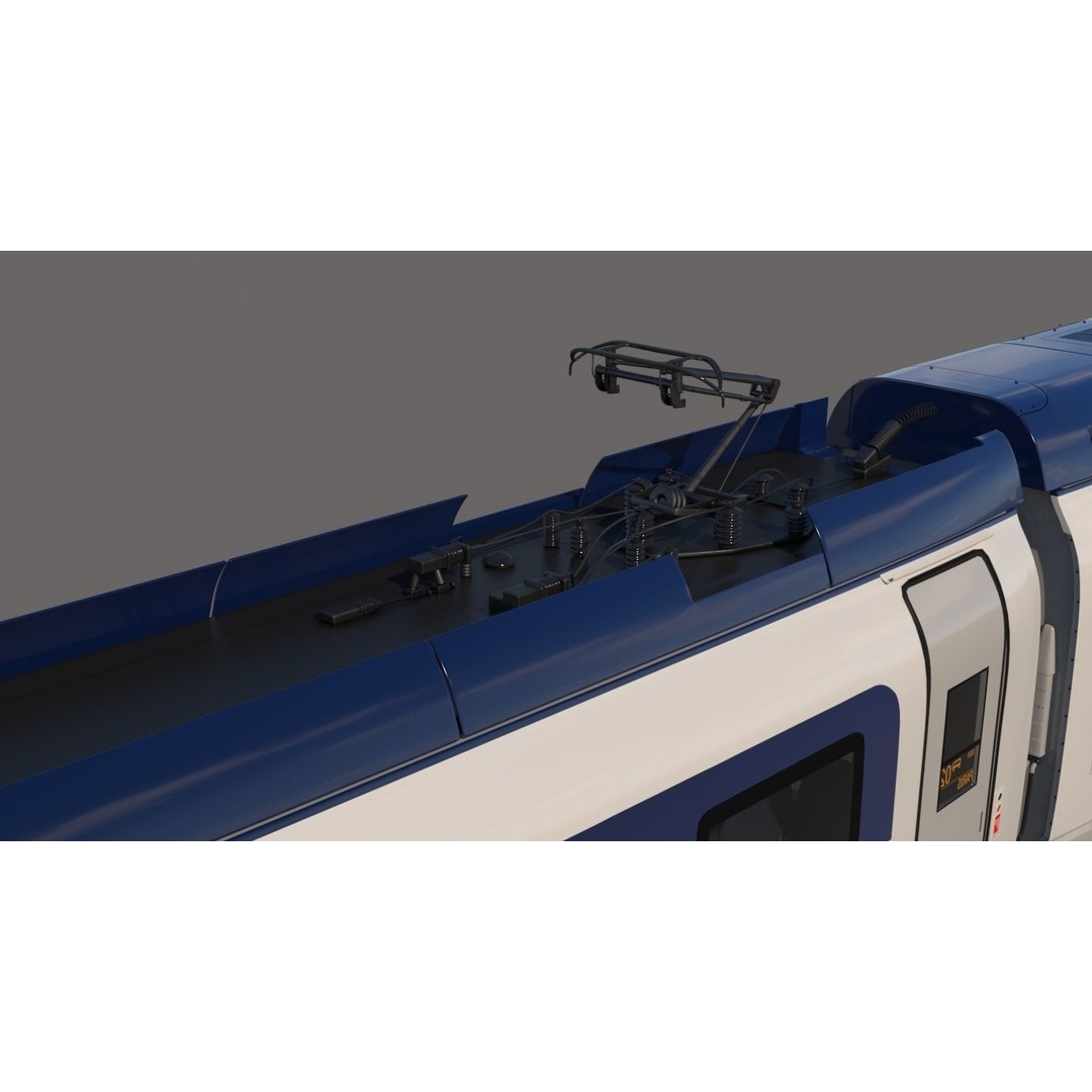 Eurostar E320 3D Model – High Poly Passenger Train, FBX, OBJ - View 11