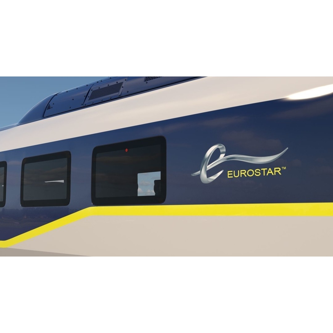Eurostar E320 3D Model – High Poly Passenger Train, FBX, OBJ - View 17
