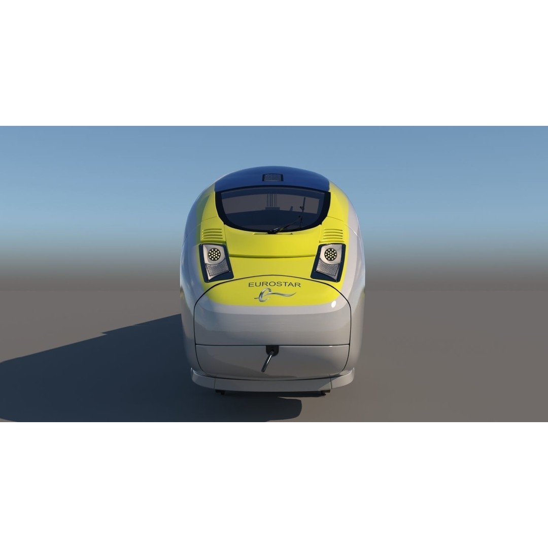 Eurostar E320 3D Model – High Poly Passenger Train, FBX, OBJ - View 4