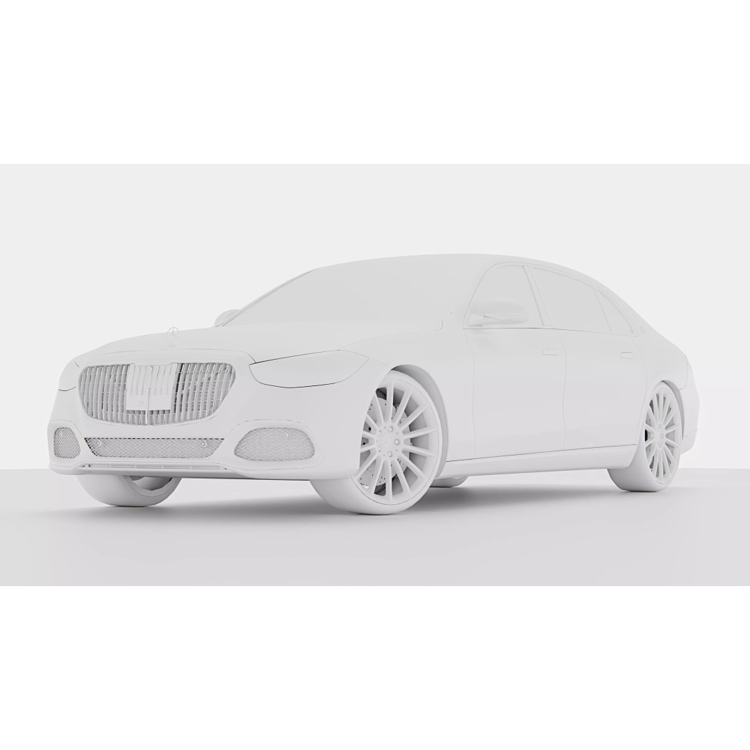 Mercedes Benz S600 Maybach 3D Model – High Poly Luxury Sedan, FBX, Blender
