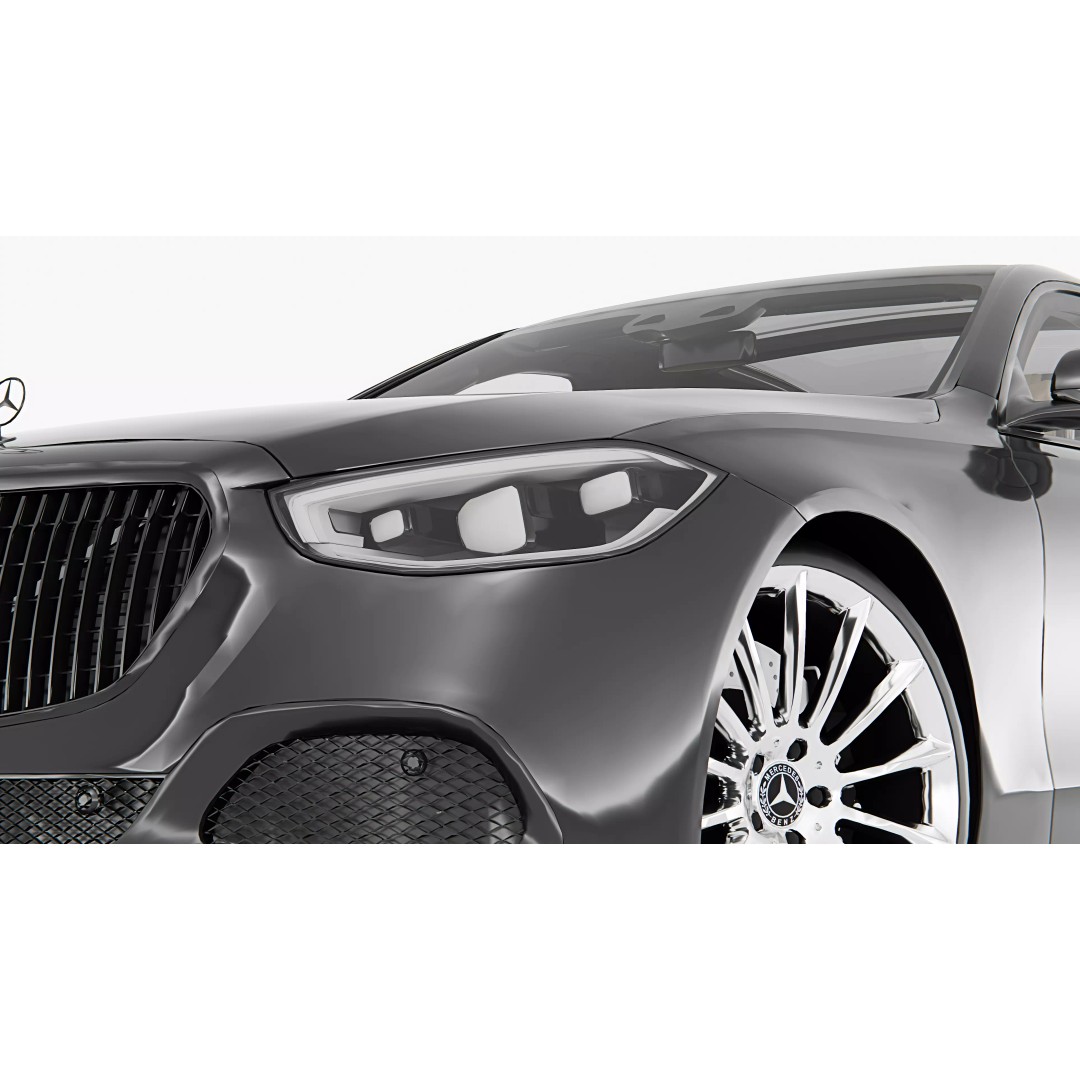 Mercedes Benz S600 Maybach 3D Model – High Poly Luxury Sedan, FBX, Blender - View 10